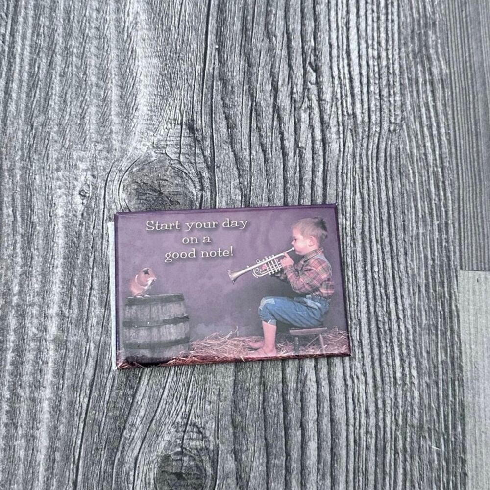 vintage y2k funny start your day on a good note magnet
